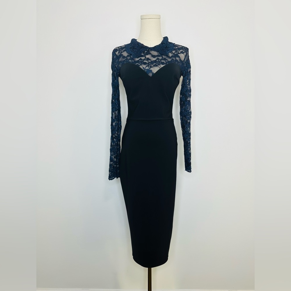 Chiara Boni La Petite Robe Lace Body-Con Cocktail Dress - Picture 5 of 11